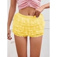 thumbnail image 3 of Pantalones cortos Bloomers BJHaz de encaje Y2K con volantes multicapa para mujer, 3 of 6