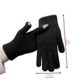 thumbnail image 3 of Lilgiuy Women's Winter Touch Screen Knit Gloves Warm Lining Three Finger Double Touchable Screen Fingertip Design Mittens for Cycling Running Driving, 3 of 4