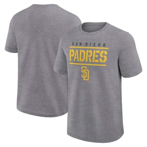 Men's Logo Athletic Heather Gray San Diego Padres Top Notch T-Shirt