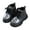 Black, variant on Girls Glitter Ankle Boots Lace Up Water-proof Side Zipper Combat Bootits for Toddler Kids