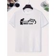 thumbnail image 2 of Bass Player Graphic T-Shirt for Men - Casual Cotton Knit Fabric, Short Sleeve, Regular Fit, Round Neck, Alphabet Pattern, Adult Unisex Summer Top, 2 of 7
