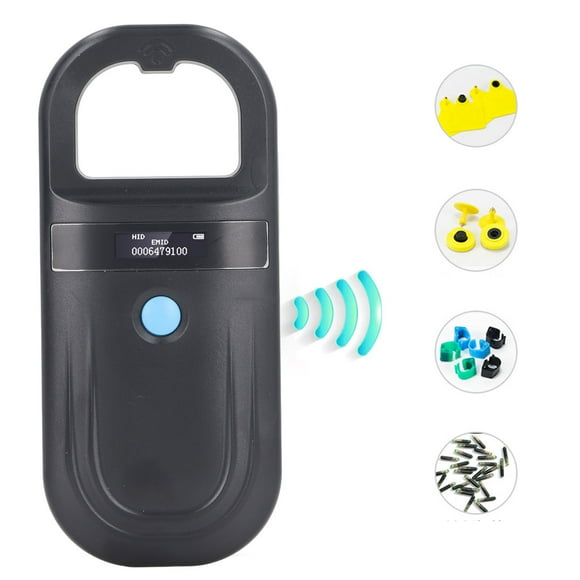 Pet Chip Scanner, Organic LED Display Animal Tag Reader Maximum 128 Labels 134.2KHz for Railway Inspection