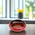 thumbnail image 3 of Phenofice Large Round Succulent Planter Hydroponic Ceramic Flower Pot Red 1Pc 7.3*7.3*2.3in, 3 of 8
