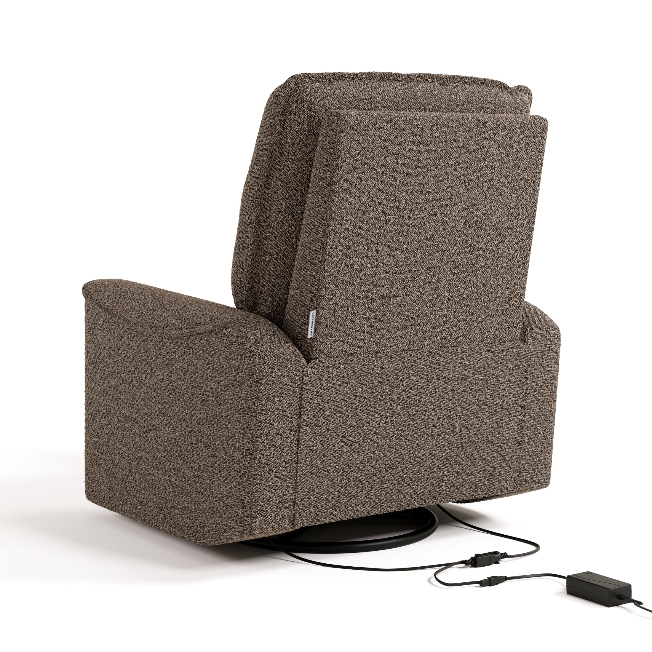 Storkcraft Santos Power Recliner - Mountain Brown Boucle