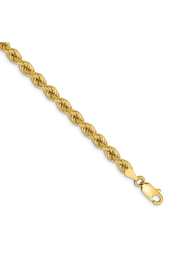 14k 4mm Regular Rope Chain in 14k Yellow Gold
