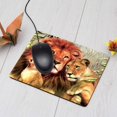 thumbnail image 3 of Lion Gaming Mousepad African Wildlife Painting Lion Family Love Mouse Pad Mouse Mat for Computer Desk Laptop Office 9.5 X 7.9 Inch Non-Slip Rubber, 3 of 5