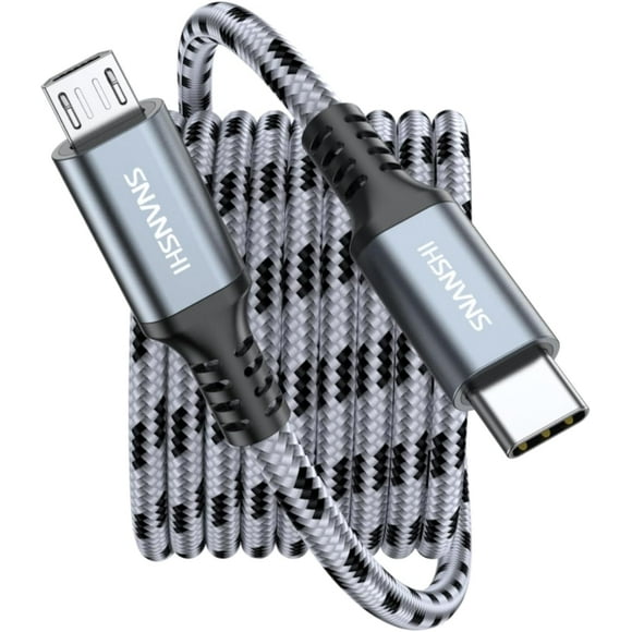 USB C to ro USB Cable 10FT, ro USB to USB C Cable, Braided USB-C to ro USB Charging Cable Support Charge &