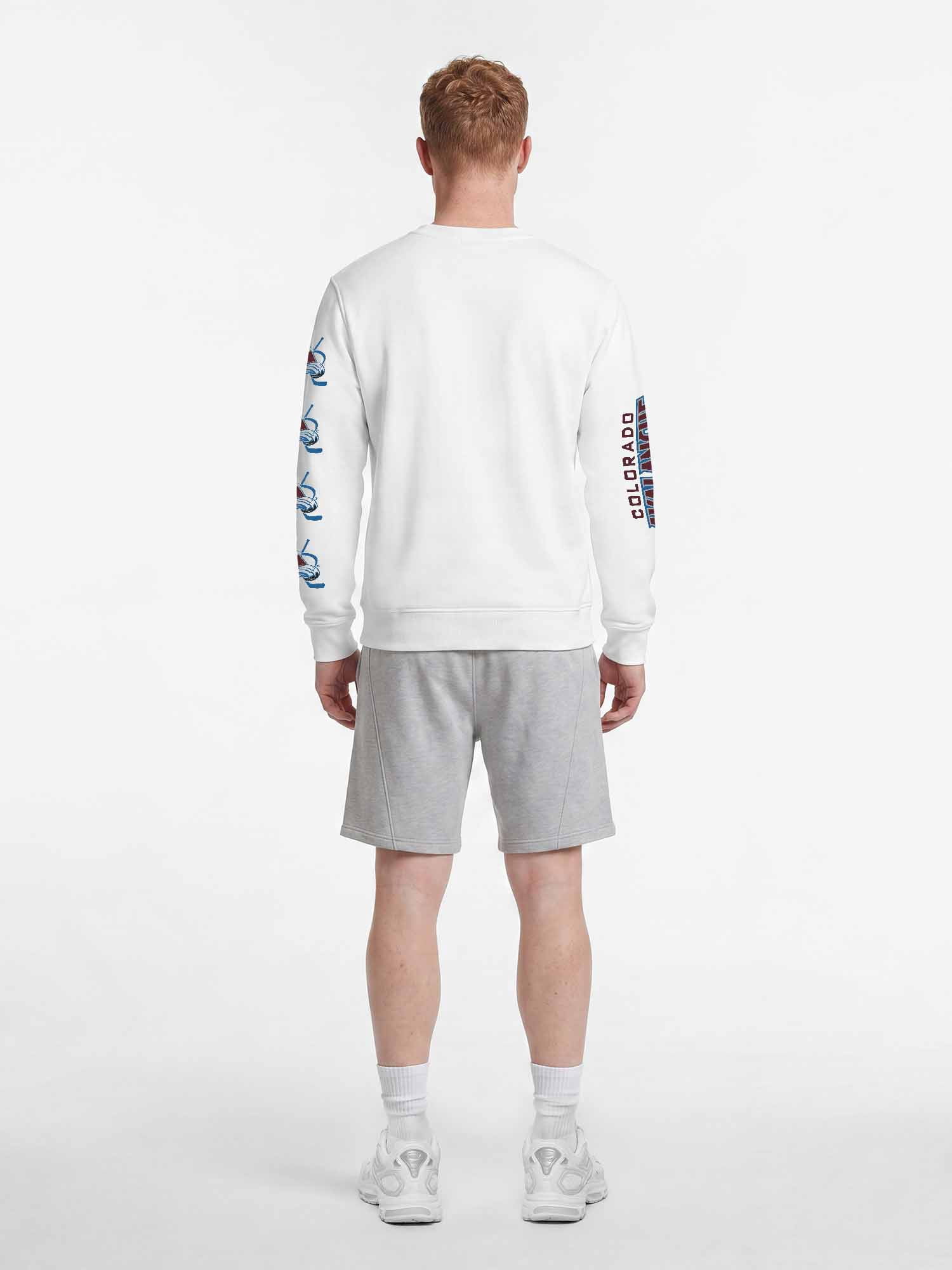 Colorado Avalanche Reebok Mens White Crew Sweatshirt
