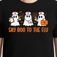 thumbnail image 3 of Nurse Ghost Halloween Vaccine Say Boo To The Flu – T-Shirt, Hoodie & Sweatshirt – Healthcare & Humor – Perfect for, 3 of 6