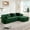 Green, variant on 106" Modular Sectional Sofa Couch, Holaki 32D High-Resilience Boneless 3-Seater Couch with Throw Pillows, Modern Teddy Fabric Fluffy Contrast-Color Sectional for Living Room, Green