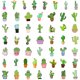thumbnail image 3 of Calcomanías de graffiti de vinilo impermeables con forma de cactus, 50 unidades, 3 of 4