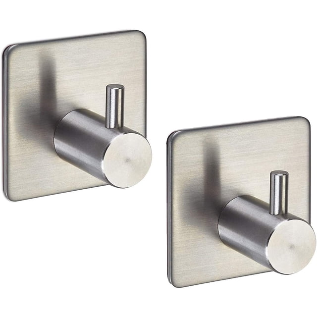 ZHAOCHENG PANDORA 3M Ganchos de Pared Autoadhesivos de Acero Inoxidable para Cocina y Baño Ganchos para Toallas Porta Toallas