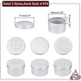 thumbnail image 2 of 12 latas de aluminio, 3 estilos, 4 onzas, redondas, vacías, con tapas huecas, rellenables, para especias., 2 of 9