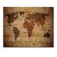 thumbnail image 3 of Designart 'Ancient World Map XI' Vintage Print on Natural Pine Wood, 3 of 5