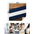 thumbnail image 4 of Navy Blue White Stripes Cloth Napkins Set of 4 Reusable Dinner Napkins, Farmhouse Striped Vintage Cocktail Napkin Washable Table Napkins for Wedding/Holiday Party/Baby Shower 20"x20", 4 of 7