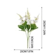thumbnail image 3 of Ramo de flores artificiales de jacinto y manzano silvestre con jarrón, arreglo floral realista de seda para decoración del hogar y bodas, 29 cm, 3 of 5