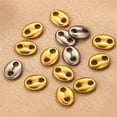 10pcs Stainless Steel Oval Bead Connectors Jewelry Component Beading