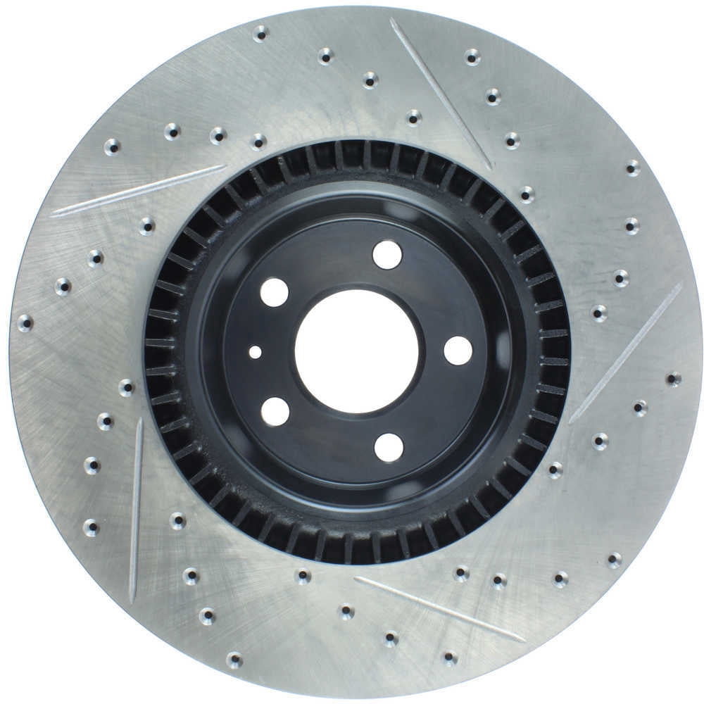 StopTech Slotted & Drilled Sport Brake Rotor Fits select: 2012-2019 AUDI A6, 2012-2018 AUDI A7