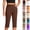 13## (Brown), variant on Womens Capri Pants High Waisted Stretchy Crop Athletic Office Work Pants Tummy Control Yoga Dress Pant with Pockets(Purple,L)