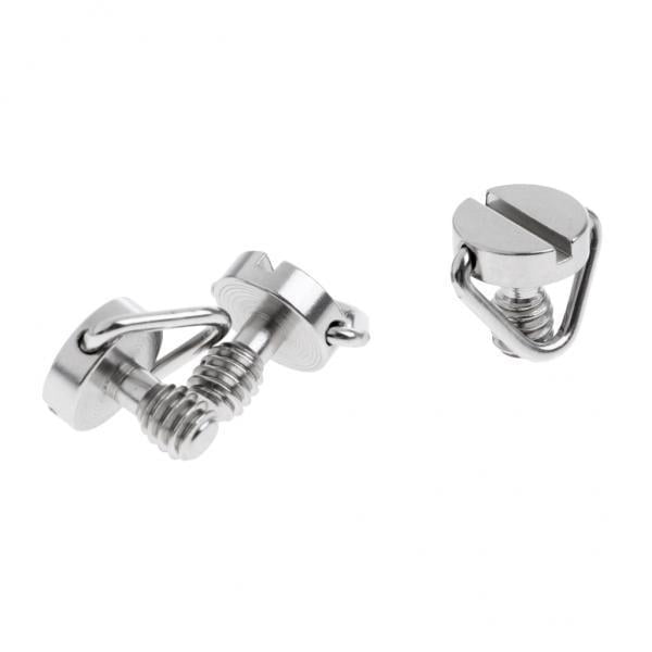 2x Adaptador de tornillo de cámara de rosca de montaje roscada de 3 piezas Equipo de buceo de 1/4 pulgadas Cola Bandeja base para cámara de buceo