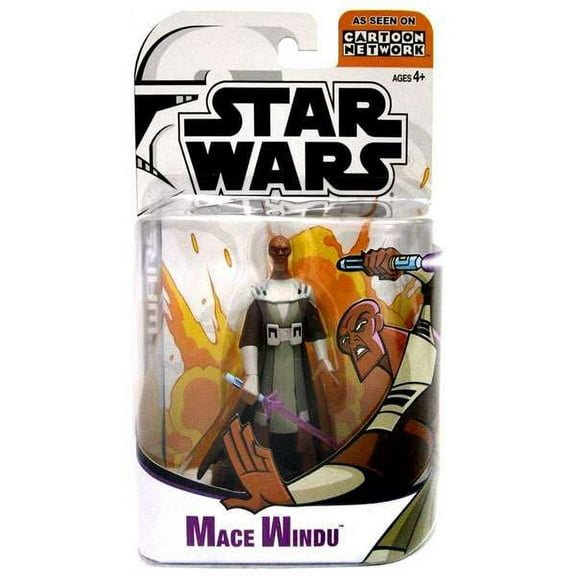 Star Wars Clone Wars Cartoon Network Mace Windu Action Figure