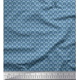 thumbnail image 1 of Soimoi Poly Georgette Fabric Leaves Small Printed Fabric 1 Yard 52 Inch Wide, 1 of 1