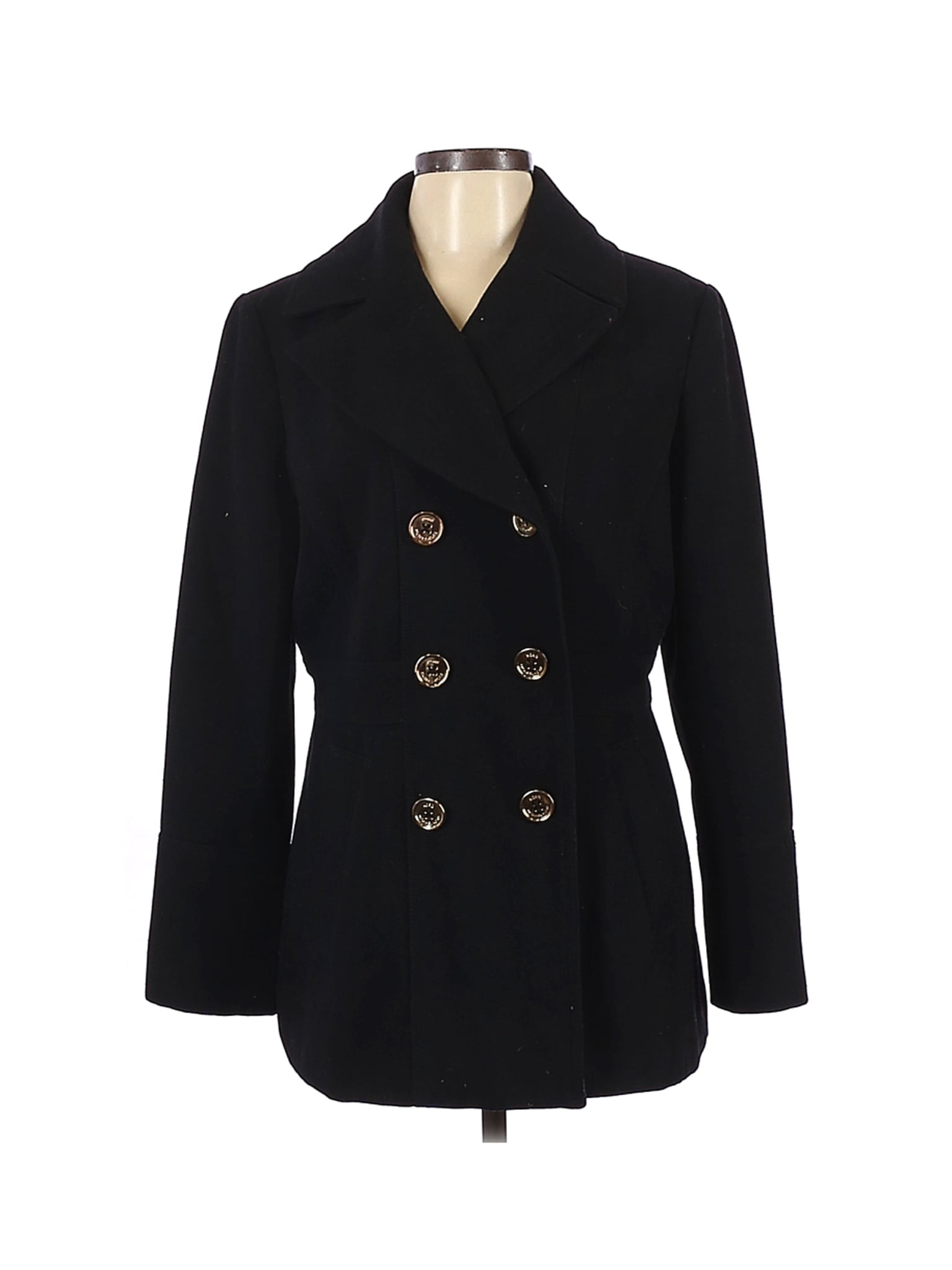 michael kors women's black wool coat