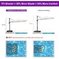 thumbnail image 3 of PURPLE LEAF 8' X 8' Patio Umbrella with Wheeled Base for Pool 7' High Offset Outdoor Cantilever Umbrella Swimming Pool Umbrella with 360°Rotation for Poolside Beige, 3 of 8