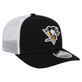 thumbnail image 3 of Men's New Era Black Pittsburgh Penguins Core Trucker 9SEVENTY Stretch-Snap Hat, 3 of 6
