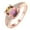 H, variant on Weloille Natural Stones Ring Bridal Wedding Engagement Personality Jewelry (Rose Gold)