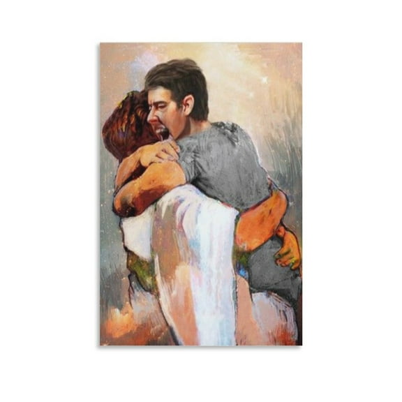 Jesus Christ Wall Decor Art - Man's First Day in Heaven - Bible Canvas Painting Canvas Wall Art Prints Poster Gifts Photo Picture Painting Posters Room Decor Home Decorative 16x24inch(40x60cm)