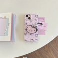 thumbnail image 1 of Hello Kitty Sanrio Pink Bracket shell Anime Phone Case For iPhone 15 14 13 12 11 Pro Max Case Cute Cartoon shockproof Soft Cover, 1 of 7