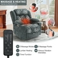 thumbnail image 4 of JULY'S SONG Oversized Recliner Chair with Heat and Massage, Power Lift Chairs for elderly with Cup Holders, Heavy Duty Electric Recliners for Adults with USB & Type C ports, Chenille Gray Blue, 4 of 10