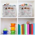 thumbnail image 6 of Yayeee 2 Pack Canvas Storage Basket with Handles for Shelves Fabric Bins Closet Organizer, Cartoon Elephant, 6 of 8