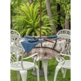 thumbnail image 3 of Outdoor Tablecloths with Umbrella Hole & Zipper, Texas Star Grey Wooden Round Tablecloth 54 Inch, Farmhouse Berry Countryside Waterproof Table Cloth, Patio/Pool/Picnic Table Covers, 3 of 8