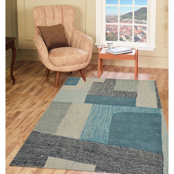 Rugsmith Geometric Contemporary Modern MidCentury Area Rug Walmart