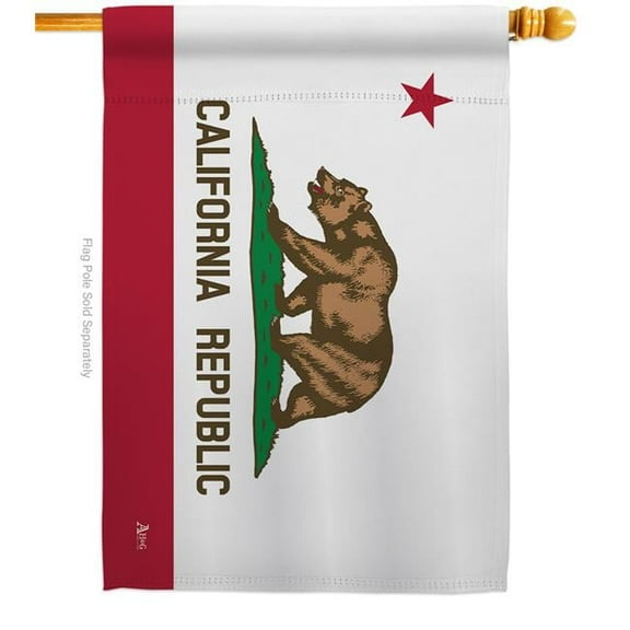Americana Home & Garden H140505-BO 28 x 40 in. California American State House Flag with Double-Sided Horizontal Decoration Banner Garden Yard Gift