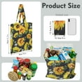 thumbnail image 2 of Sunny Golden Sunflower Print Reusable Shopping Bag - Large Capacity & Machine Washable Tote for Women, 2 of 6
