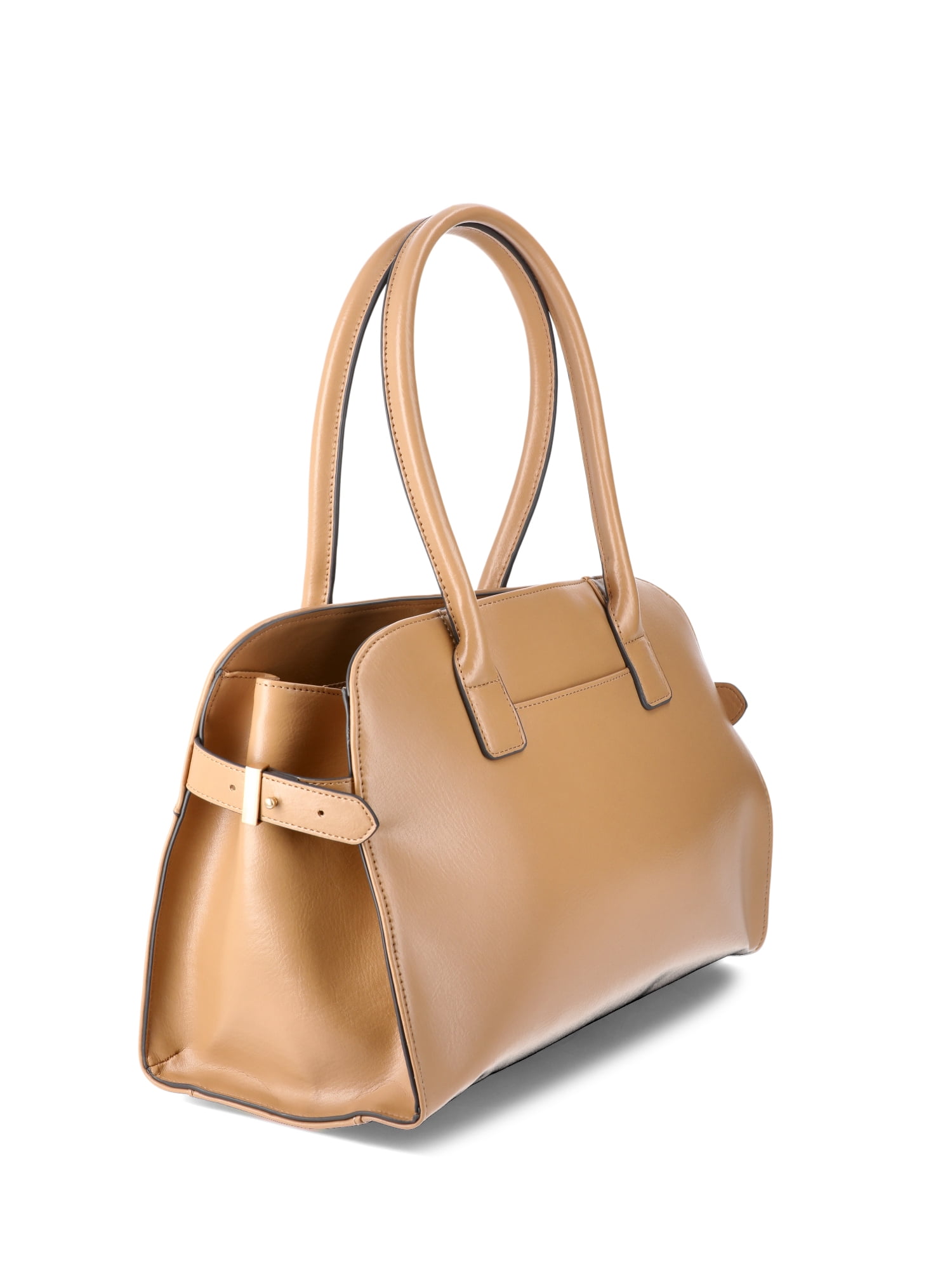 Time & Tru Maxwell Satchel, Mocha Splash