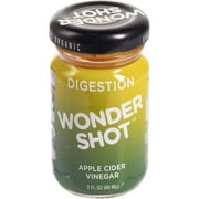 Wonder Shot Organic Apple Cider Vinegar Shots for Quick Digestion Aid, 2oz (12 Pack) Easy to Drink ACV Juice, Wellness Shots