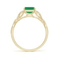 thumbnail image 2 of Angara Natural 1.5 Ct. Emerald with Diamond Classic Ring in 14K Yellow Gold for Women (Ring Size: 3), 2 of 9