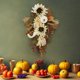 thumbnail image 5 of Guirnaldas de calabazas artificiales, corona de otoño con girasoles blancos y hojas, guirnalda de flores otoñales para puerta, tema de Acción de Gracias, 5 of 6