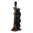 thumbnail image 2 of Ebros Rustic Climbing 3 Stacked Black Bear Cubs Getting Honey Table Lamp W/Shade, 2 of 9