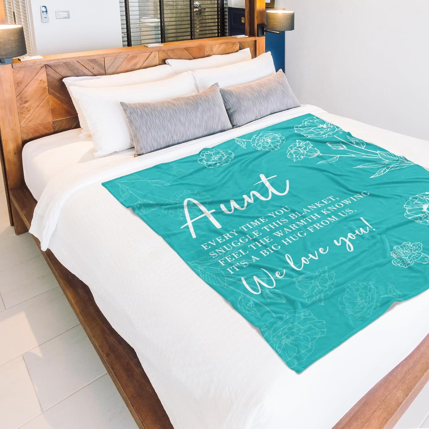 Aunt Gifts Blanket, Gifts for Aunt from Niece Nephew, Aunt Birthday Gifts, Auntie Gift Ideas for Mothers Day Christmas, Super Soft Flannel Throw Blanket for Aunt