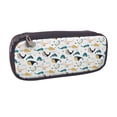thumbnail image 2 of Picia Cute Whale Pattern Large Capacity PU Leather Pencil Case Organizer Pen Marker Holder Double Zipper Storage Bag Big Pencil Pouch for College Office, 2 of 6
