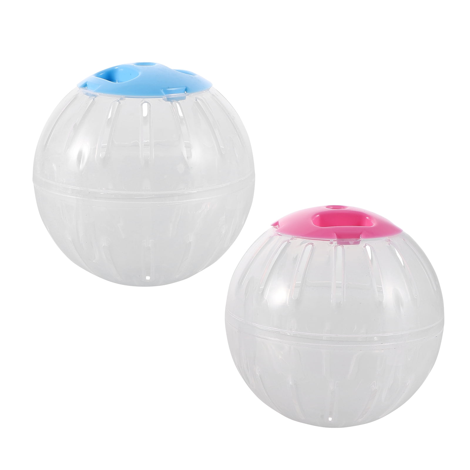 MOKKHNB 2Pcs Plastic Hamster Running Wheel Exercise Ball Transparent for Small Animal Fitness