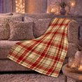 thumbnail image 6 of Rustic Farmhouse Autumn Plaid, Festive autumn celebration Scene, Warm Flannel Blanket for Ranch House and Living Room with Detailed Artwork, Art Lovers autumn celebration Gift, Festive Home Decor, 6 of 9