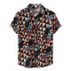 thumbnail image 1 of Hombres Casual Botones Playa Sin posicionamiento Estampado Turndown Camisa de manga corta Blusa Pompotops oipoqjl49323, 1 of 9