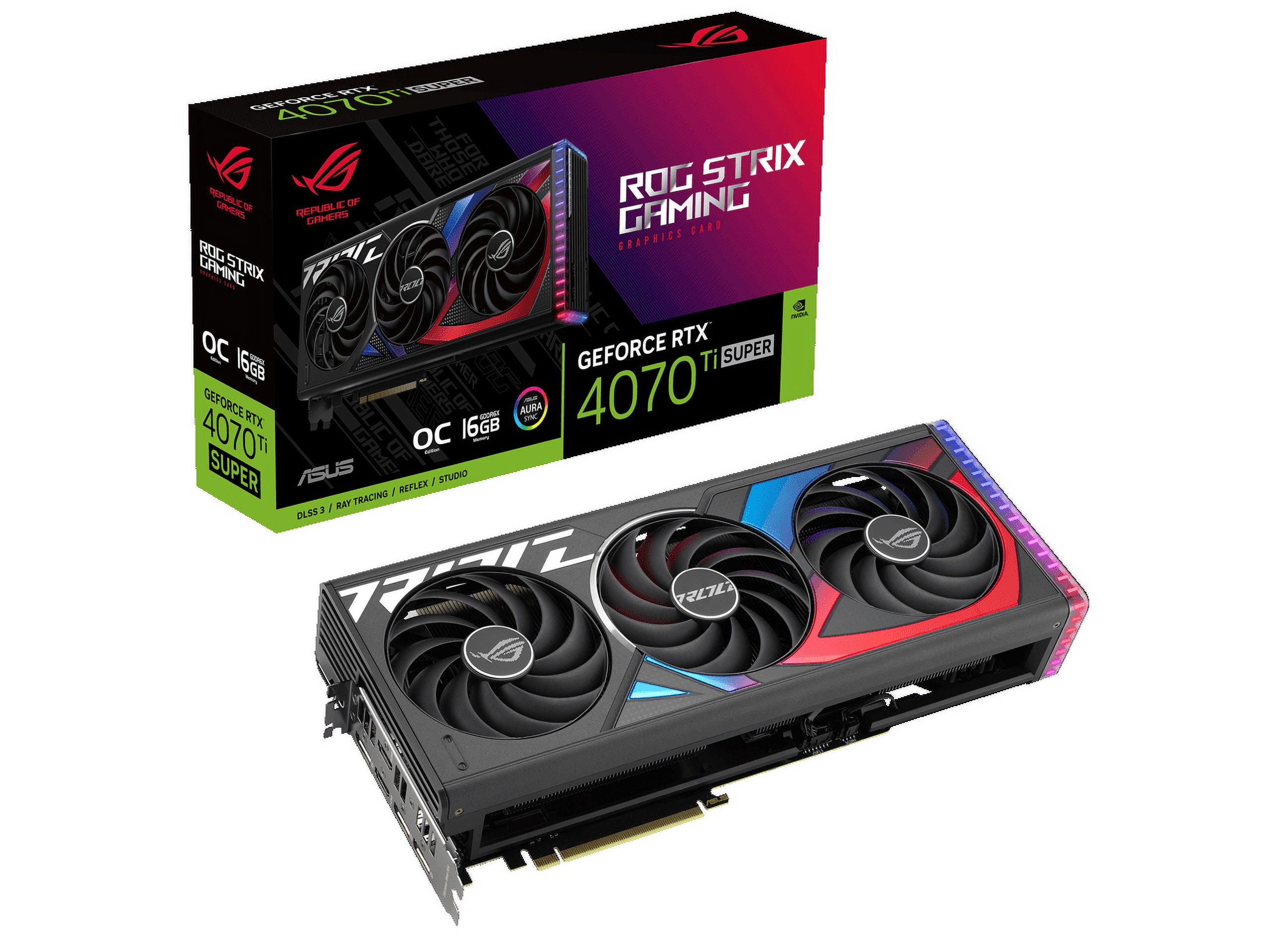 ASUS ROG Strix RTX 4070Ti SUPER OC Ed. Gaming Graphics Card, 16GB