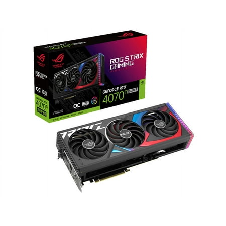 ASUS -  ROG Strix NVIDIA GeForce RTX 4070 Ti SUPER Overclock 16GB GDDR6X PCI Express 4.0 Graphics Card - Black